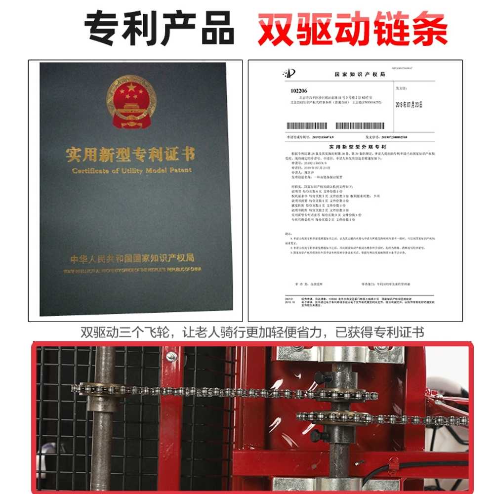 2인승 세발자전거 캐노피 다인용 여행 관광 20인치 - 상세 이미지 4