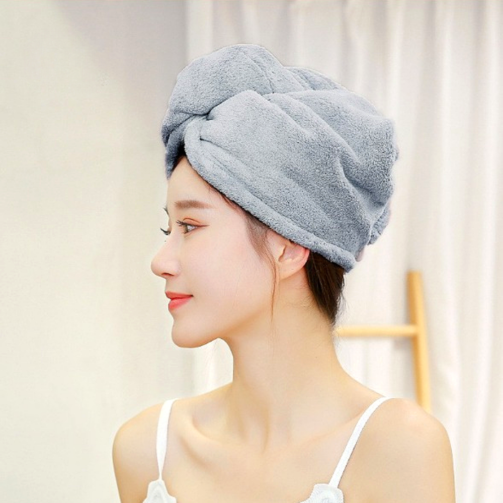 박대표마켓 빠른흡수력 극세사 드라이 헤어타올 머리수건 헤어타월 1+1 - 상세 이미지 3