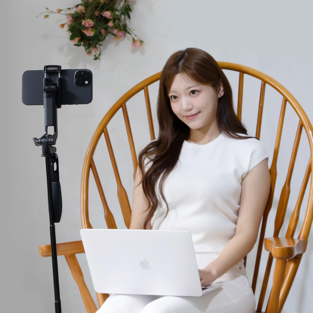 오아 핸들폼 스마트폰 블루투스 셀카봉 핸드폰 삼각대 거치대 리모컨 핸들 유튜브 브이로그 - 상세 이미지 2