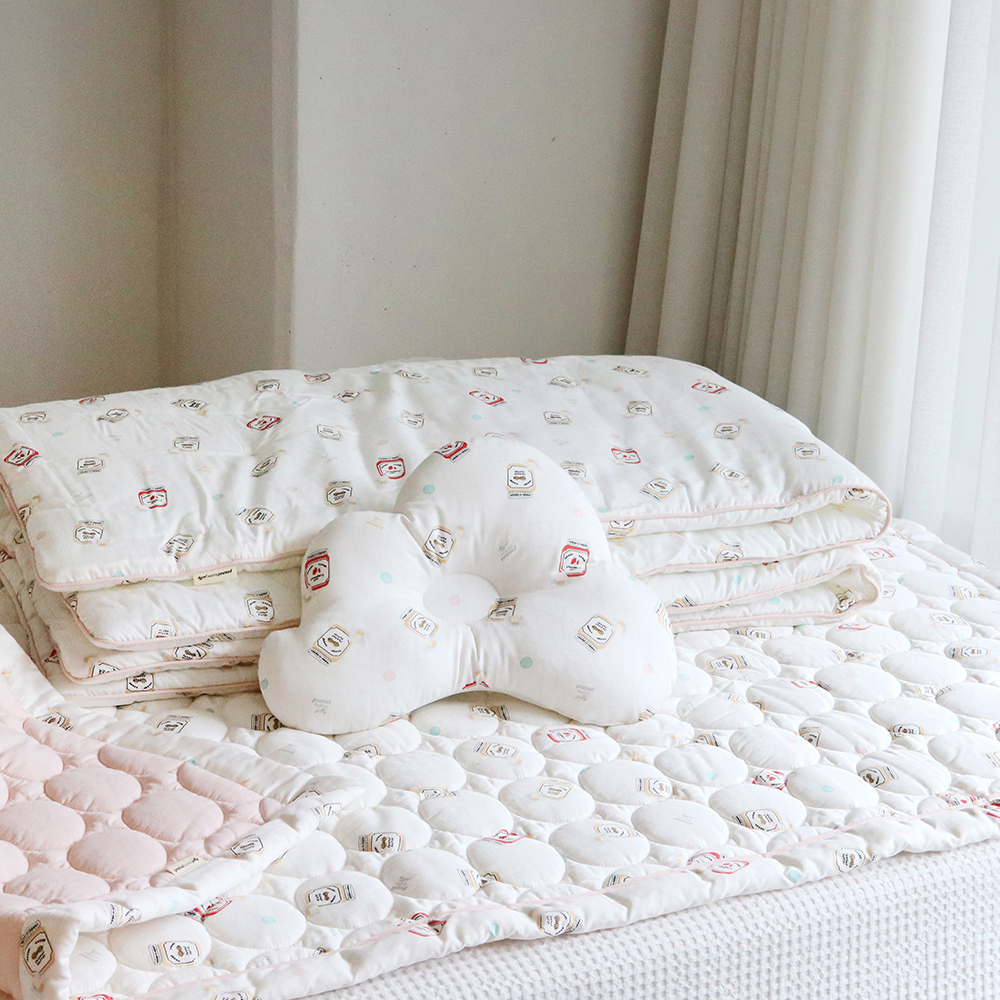 신생아 아기 유아 사계절 이불세트 헤브 마이크로 모달 피넛버터젤리 (패드, 차렵이불)