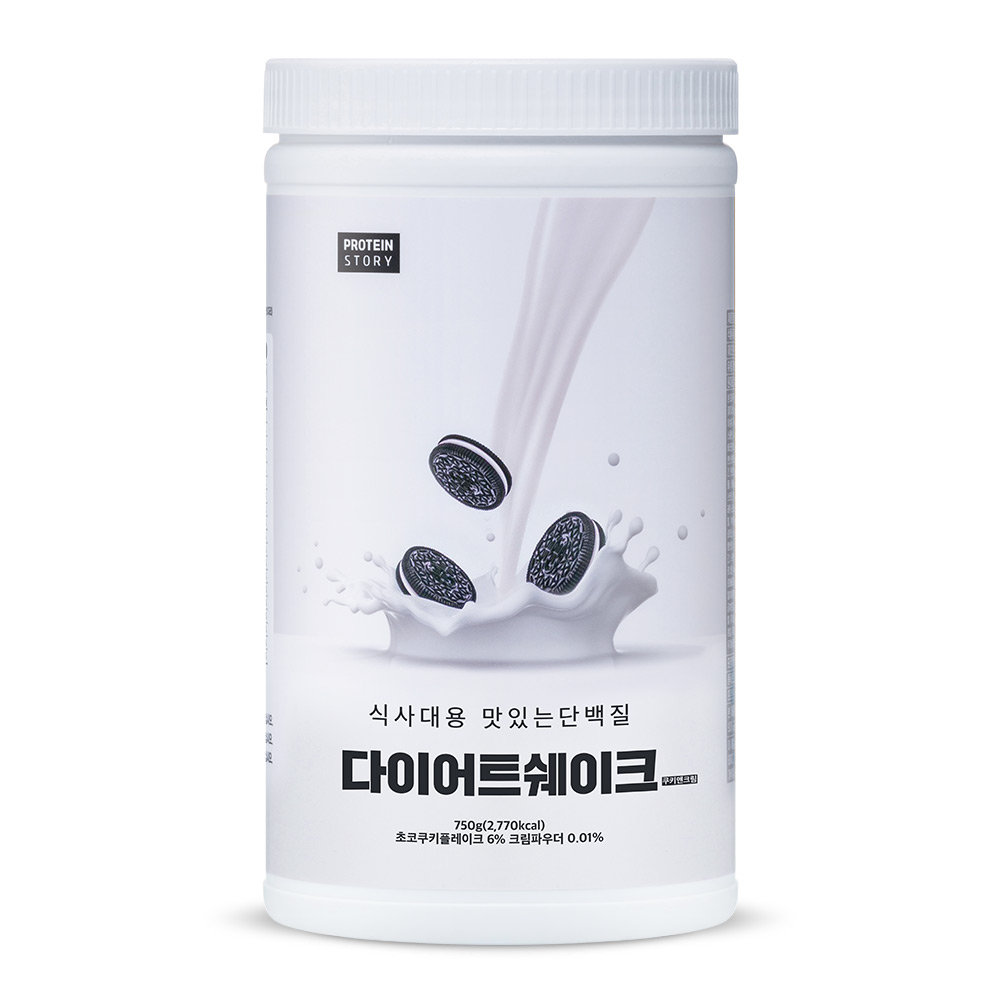 프로틴스토리 식사대용 맛있는 단백질 다이어트 쉐이크 쿠키앤크림 750g - 메인 이미지
