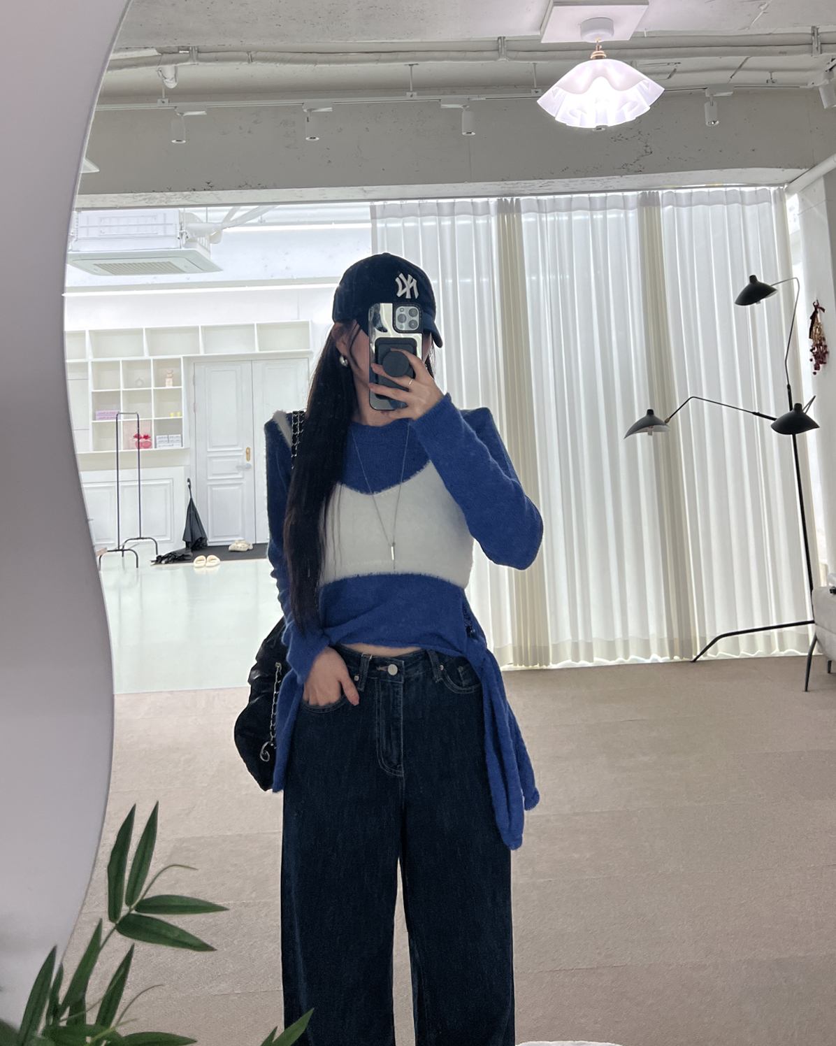 진청바지 중청바지 여자통청바지 - 상세 이미지 4