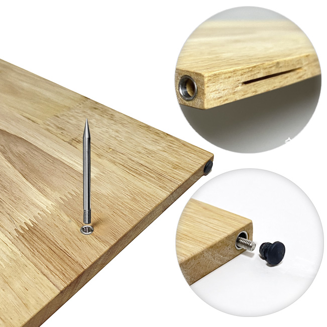W200mm 휴대용 장어 원투 선상 낚시 원목 생선 장어 긴도마 SE24-CBWD12T / 두께 12mm - 상세 이미지 2