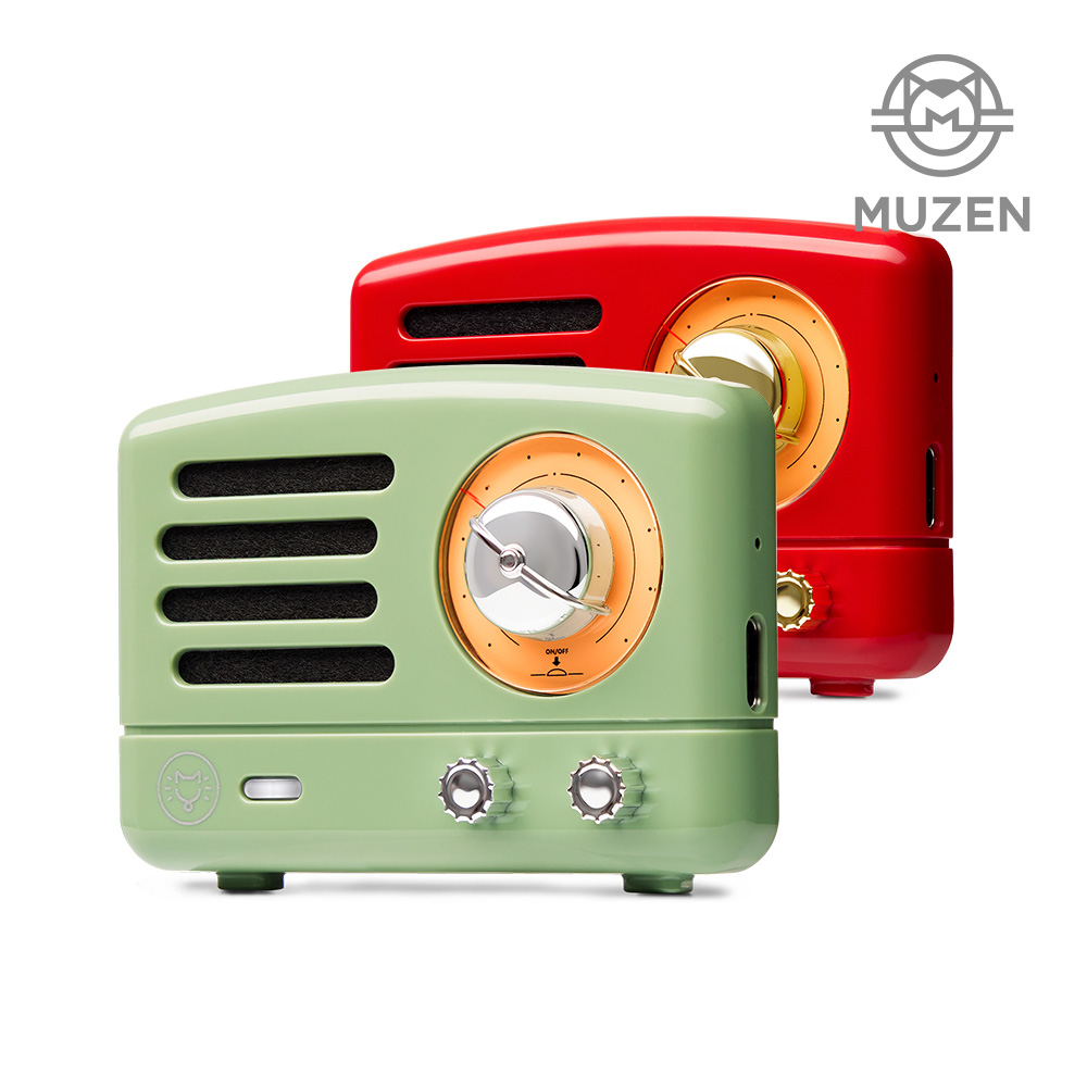 MUZEN 블루투스 스티커 스피커 뮤젠 소형 휴대용 마그네틱 셀카 리모컨 올리브그린 - 메인 이미지