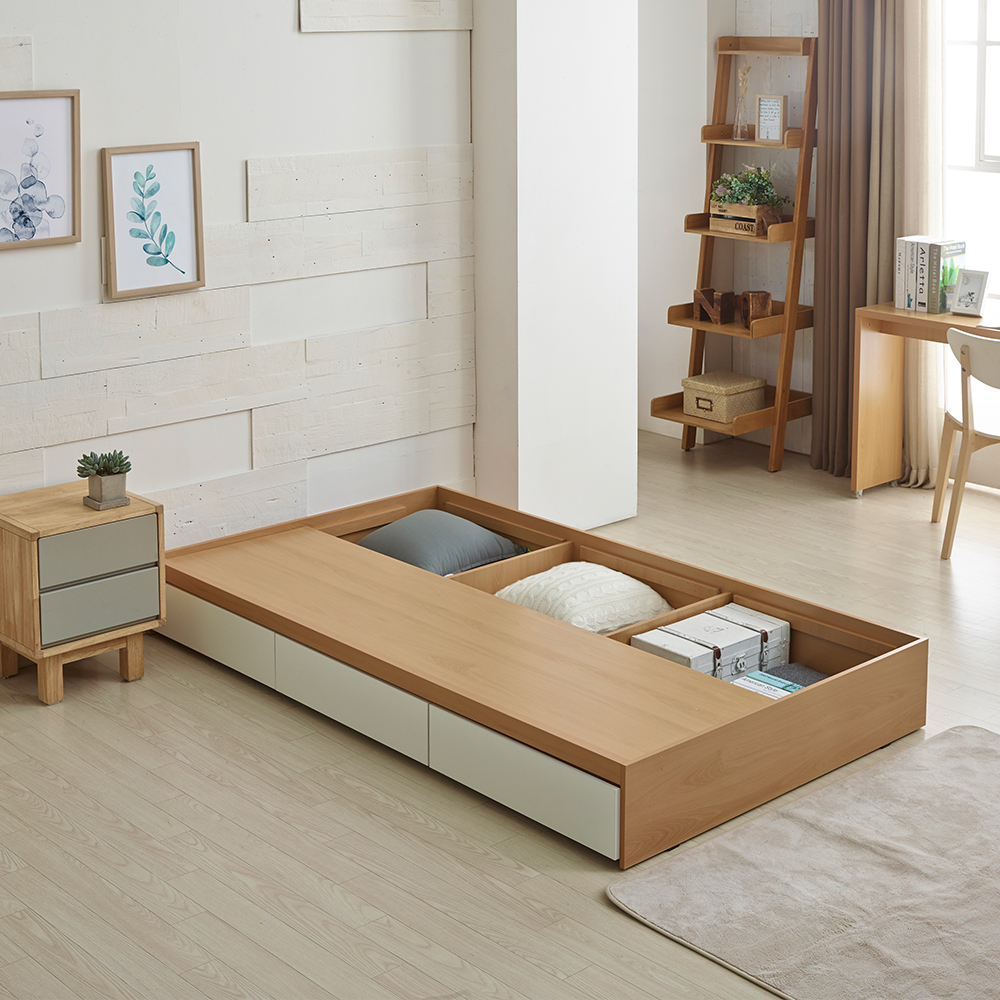 에이바 무헤드 서랍형 수납 침대 프레임 SS 슈퍼싱글