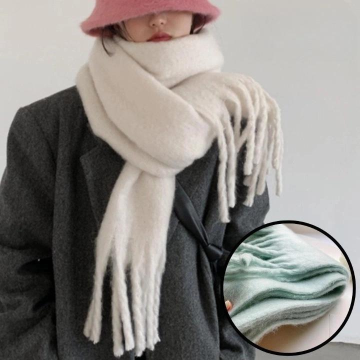 겨울목도리 여성 알파카목도리 대형머플러 오버사이즈목도리 - 메인 이미지