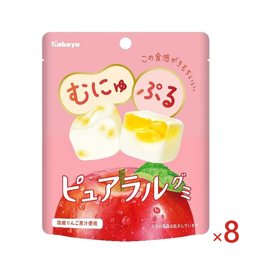 카바야 젤리 구미 퓨아라루 사과맛 58g 8개세트 일본 젤리