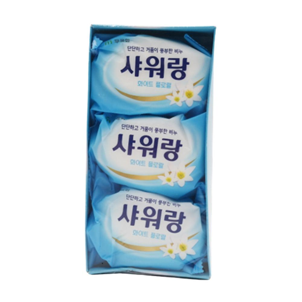 단단한 저자극 샤워비누 3p 목욕비누 바디솝 식물세정성분 바솝 화이트플로랄