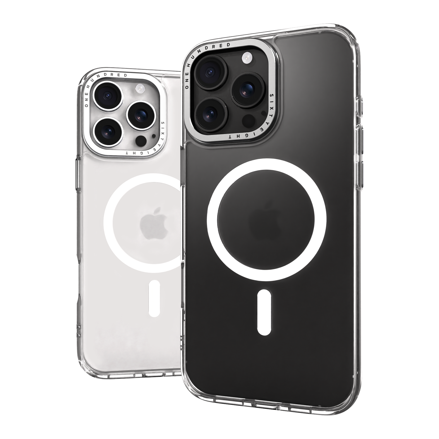 168cm 맥세이프 케이스 카메라 보호 실버 엣지 투명, 아이폰16 프로 맥스 - 상품 이미지