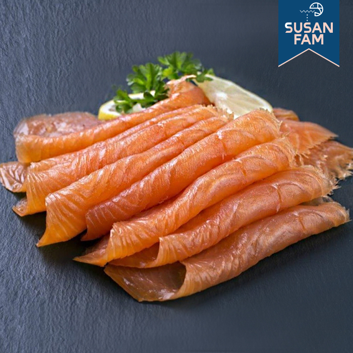 화이트베어 훈제연어(건염) 200g 연어슬라이스 연어회 칠레 노르웨이