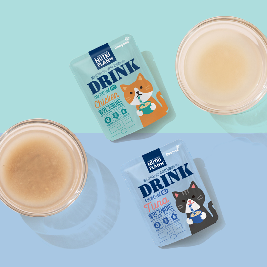 동원 뉴트리플랜 드링크 고양이 음료 스프 저염 간식 닭고기, 40g, 20개 이미지 3