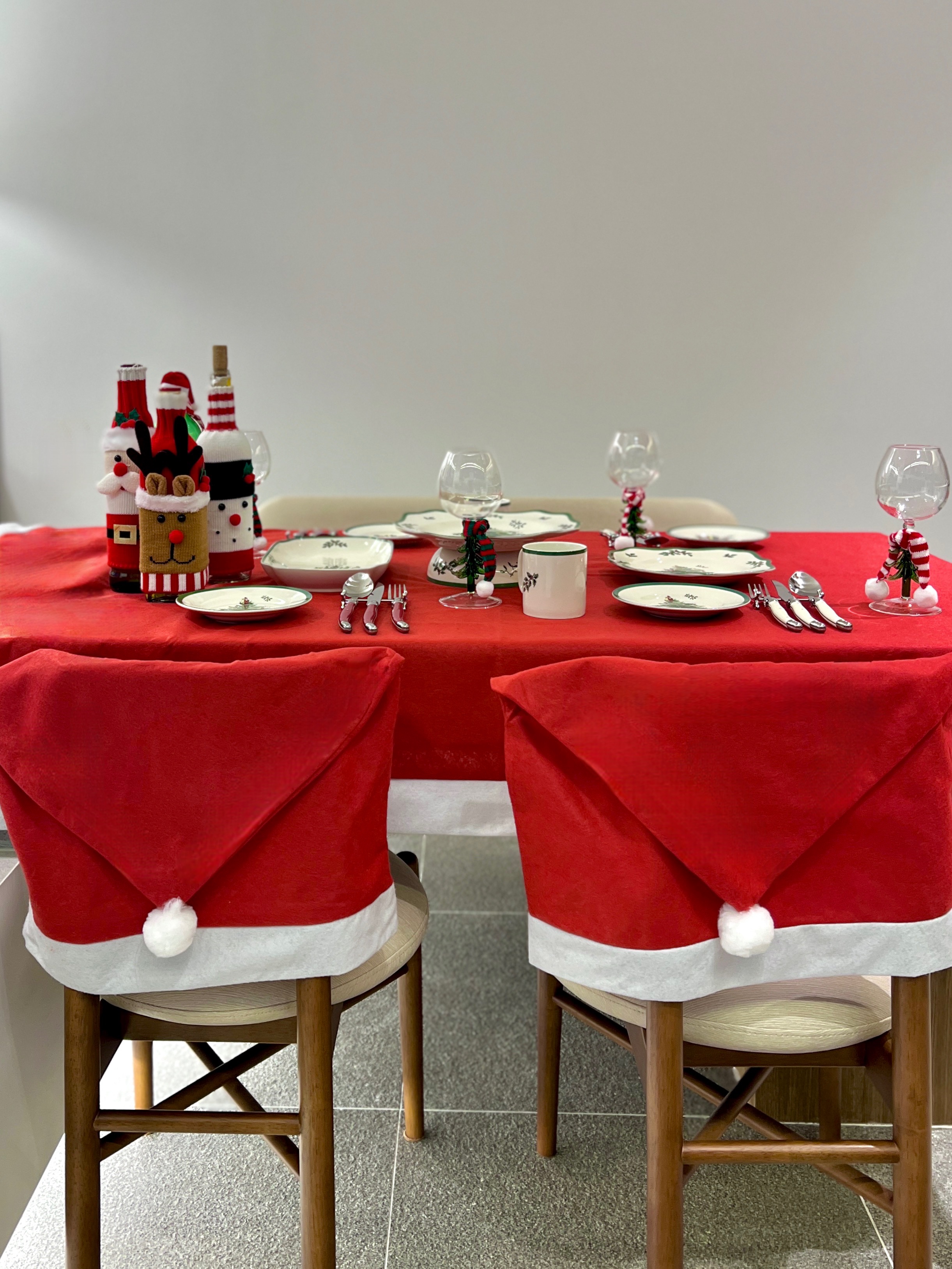 크리스마스 의자커버 식탁커버 테이블보 테이블커버 장식 소품