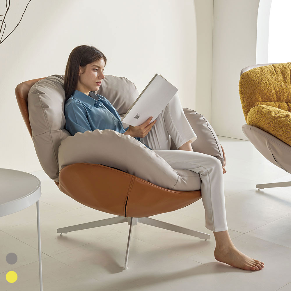 1인용 실리콘가죽 안락 수유 의자 360도 회전 쇼파 SF-001