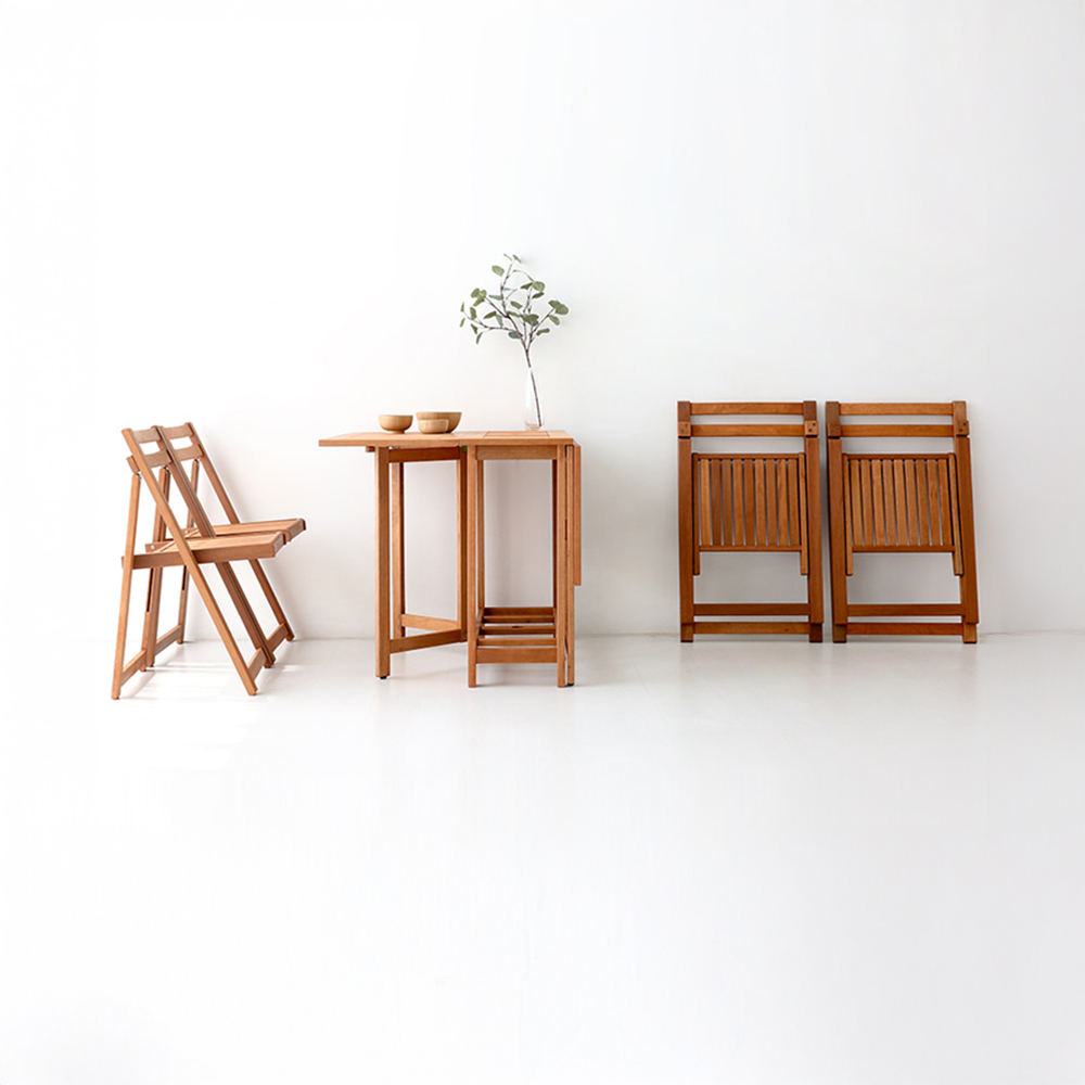 KEMIE 4인 원목접이식테이블세트 XL4110ST 2288.7934
