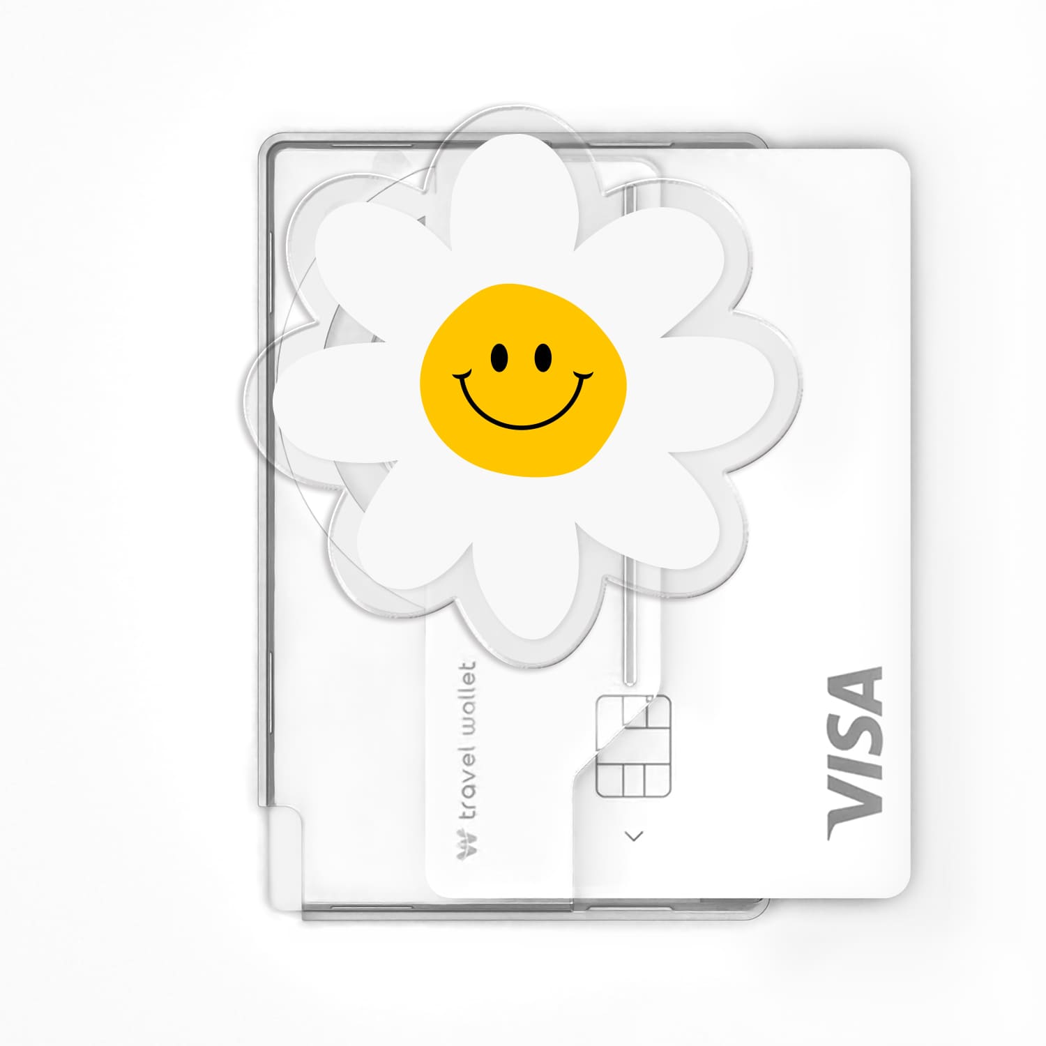 168cm 맥세이프 카드지갑 그립톡 올인포켓 스마일 꽃