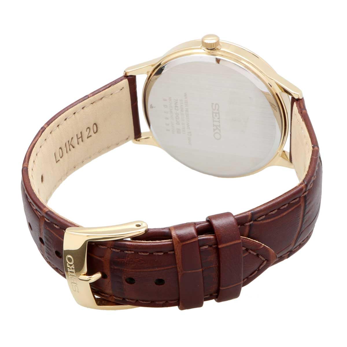 세이코 SEIKO 쿼츠 아날로그 남성용 손목 가죽밴드 시계 SGEH86P1 - 상세 이미지 2
