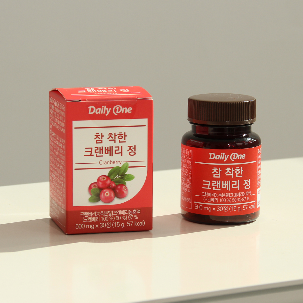 데일리원 참 착한 크랜베리 정 여성 농축 분말 500mg X 30정 5통 이미지 7