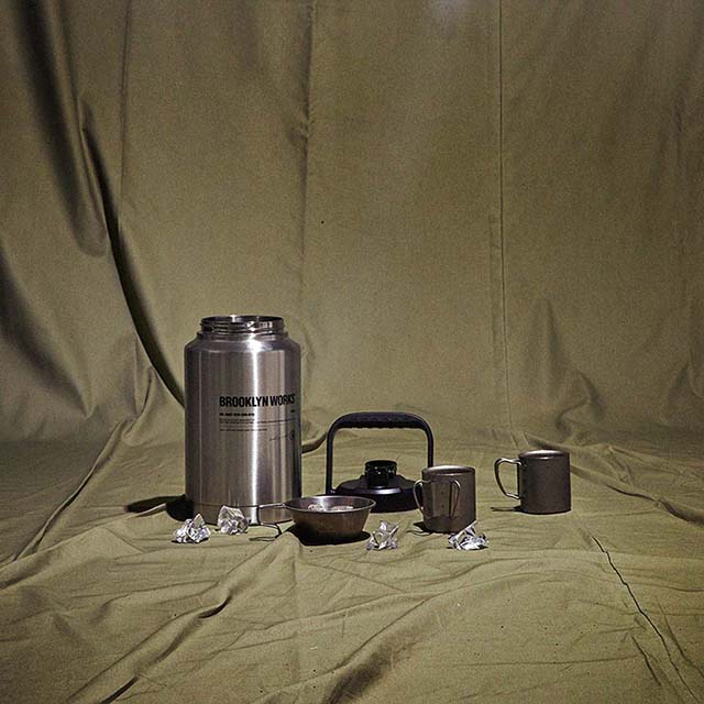 브루클린웍스 워터저그 3.8L 캠핑 얼음통 휴대용 텀블러 보냉 물통 대용량 스테인리스