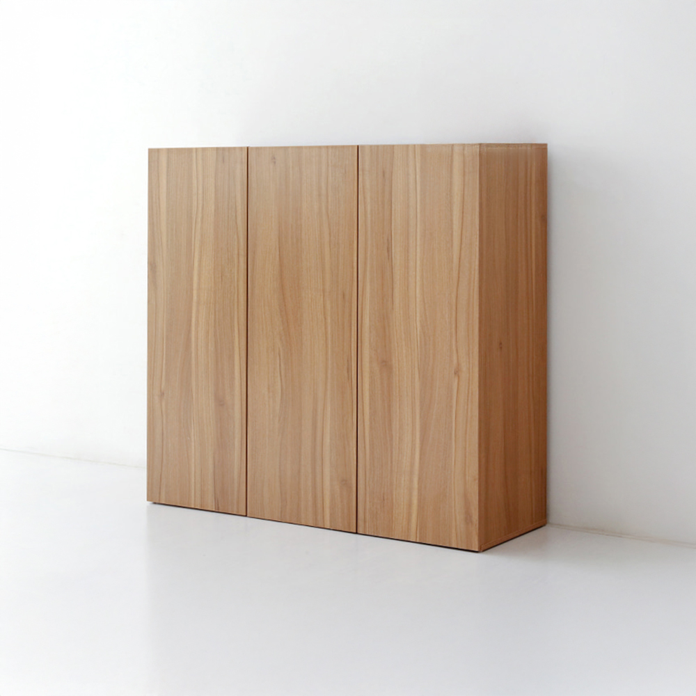 피크 3문 높은수납장 1146 1193mmx410mmx1146mm, 3단, 라이트 브라운 0647.6751 - 상세 이미지 2