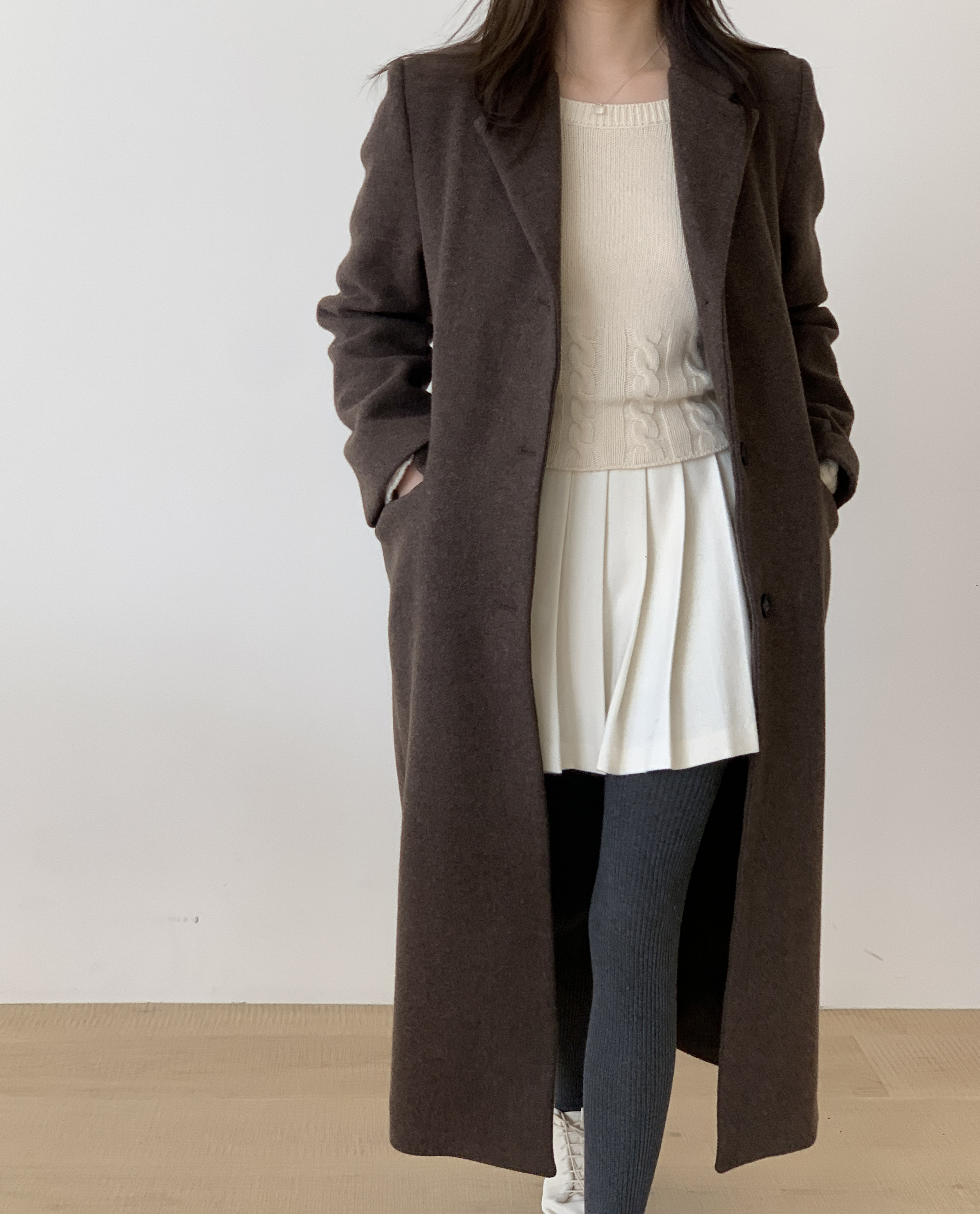 miel 미엘 울70 싱글 롱 코트 3color 상세 이미지 28