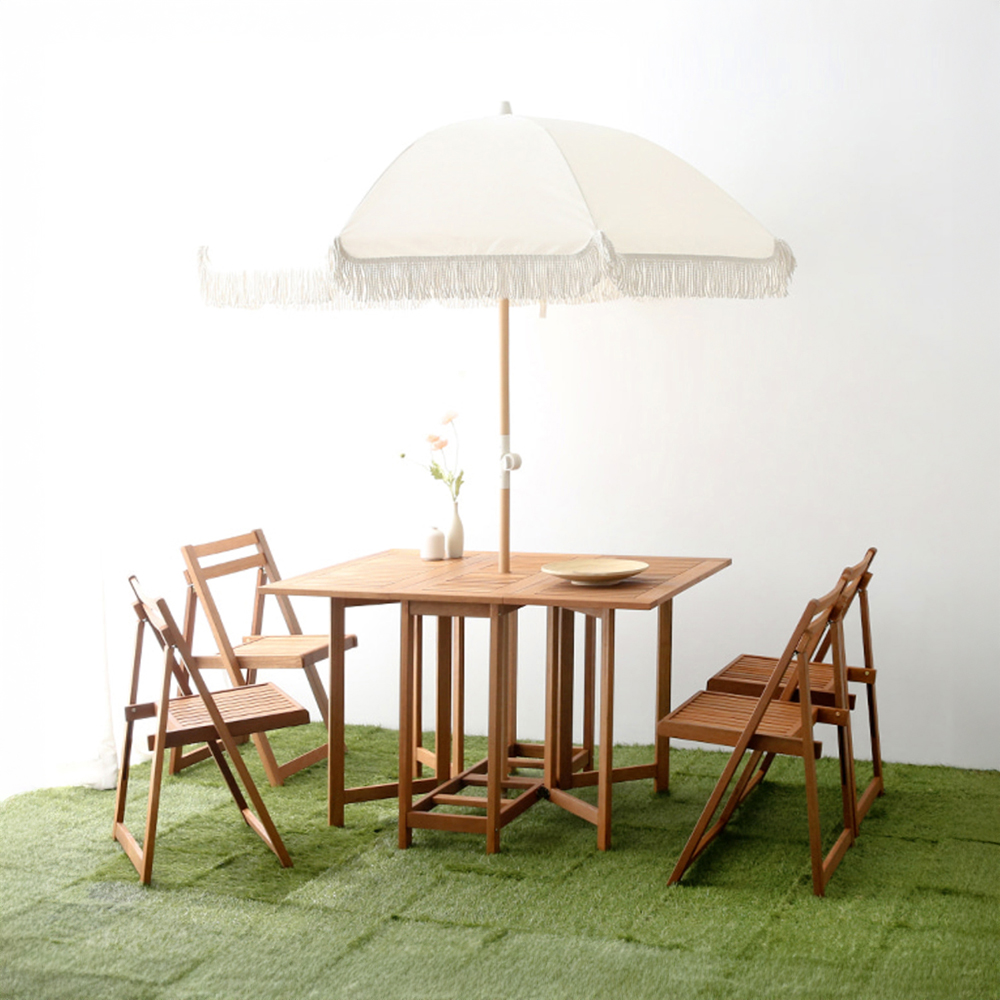 KEMIE 4인 원목접이식테이블세트 XL4110ST 2288.7934