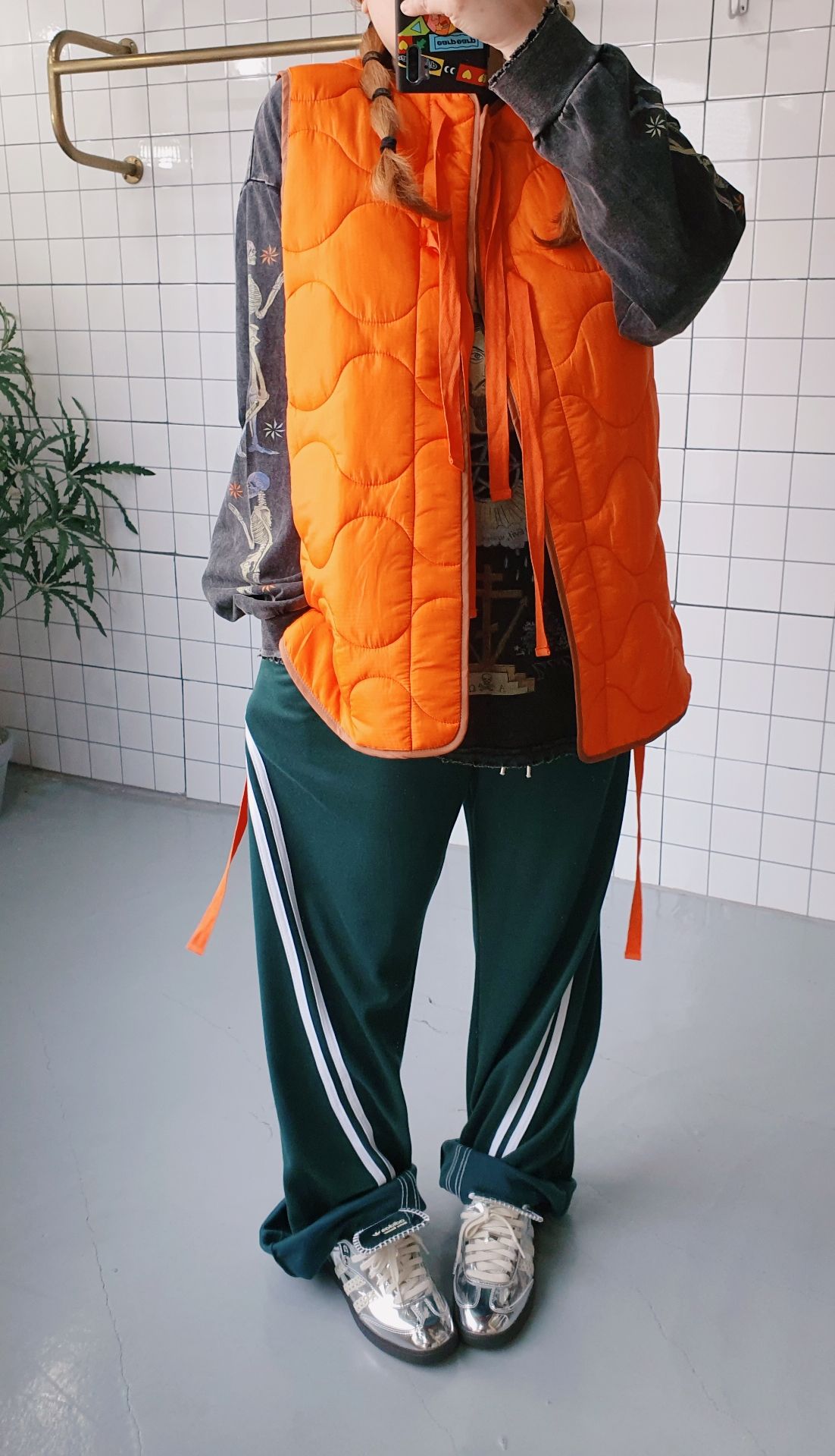 남녀공용 와이드 사선라인 통바지 - 상세 이미지 3