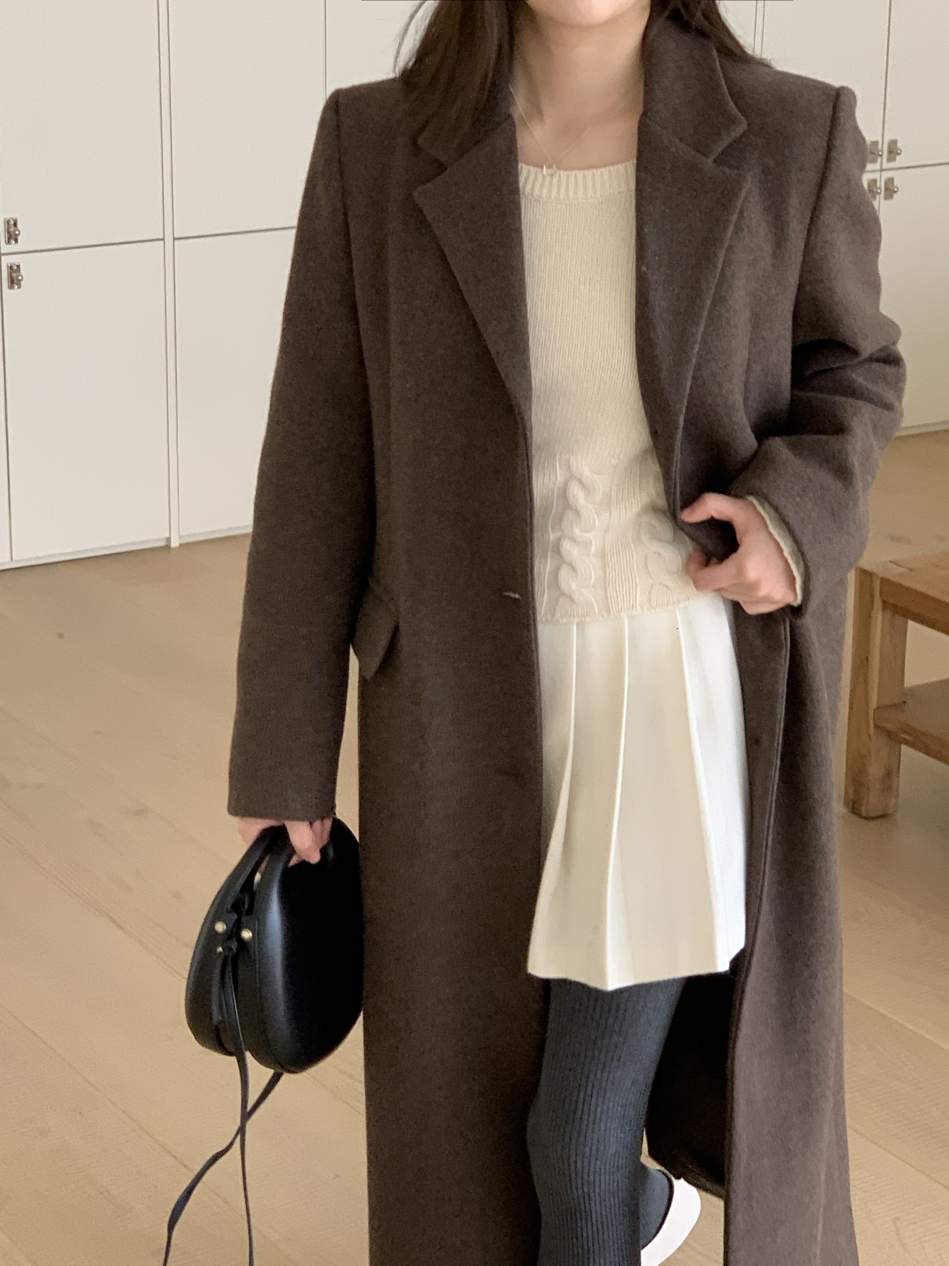 miel 미엘 울70 싱글 롱 코트 3color 상세 이미지 34