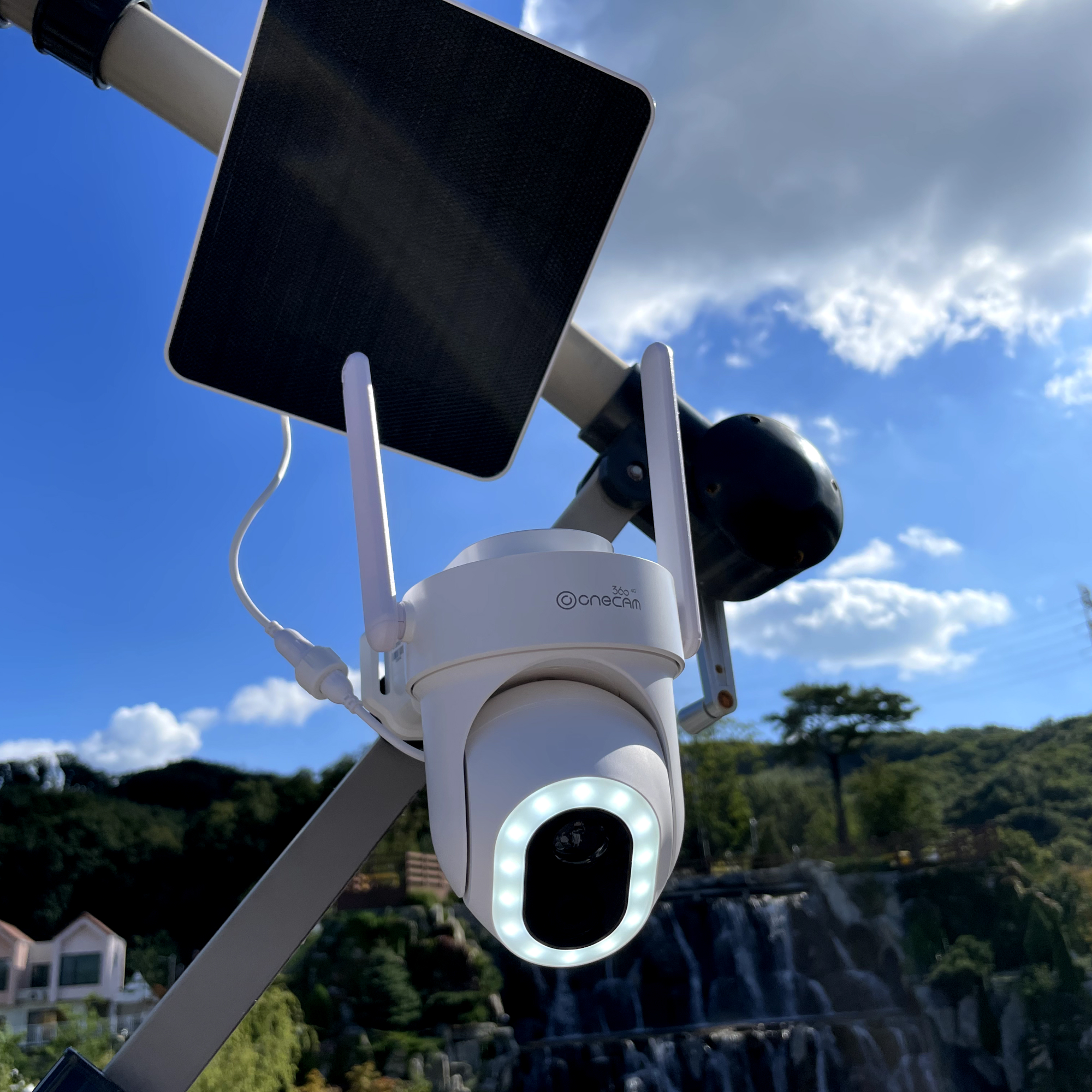 원캠 360 4G 와이파이 회전형 태양광 무선 CCTV 실외 농막 현관 보안 카메라 - 상세 이미지 4