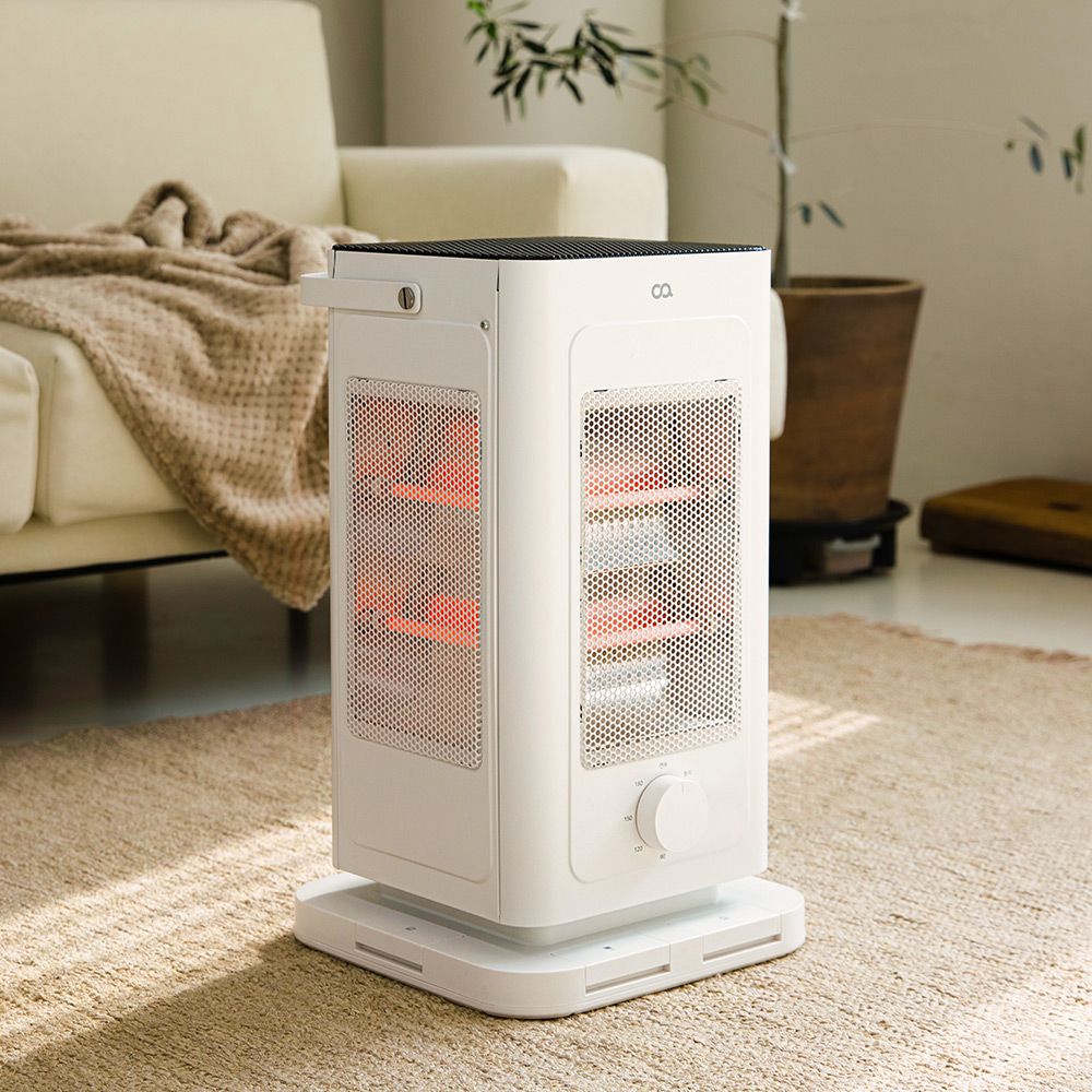 오아 오버스퀘어 오방난로 사무실 전기히터 가정용 거실 난방기 스토브 히타 전열기구 풋버튼