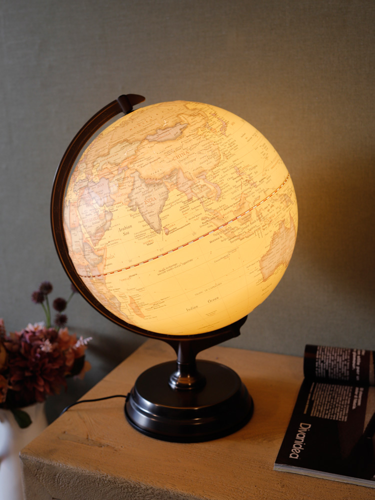 엔틱 스탠드 LED 지구본 조명 12 (구지름30CM) - 상품 이미지