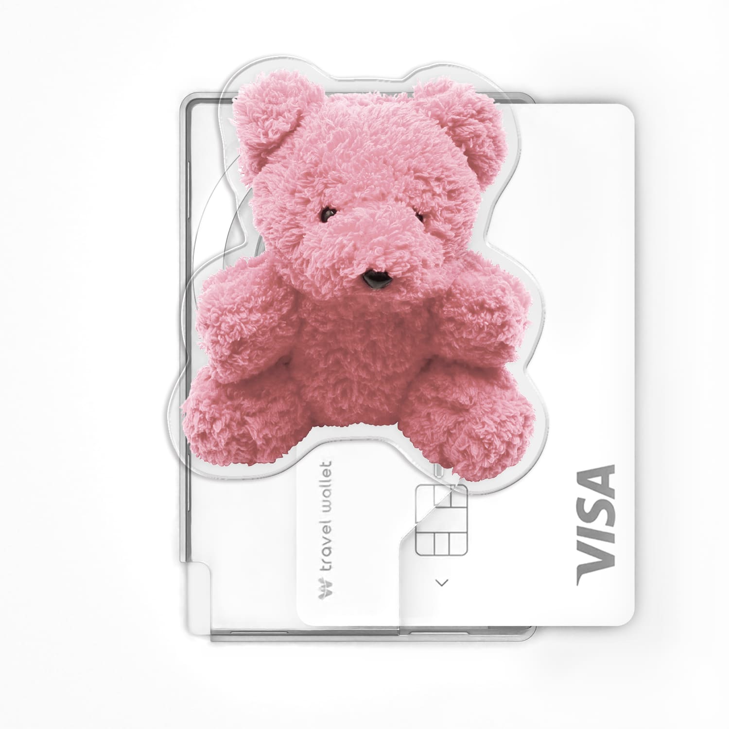 168cm 맥세이프 카드지갑 그립톡 올인포켓 러블리 핑크베어