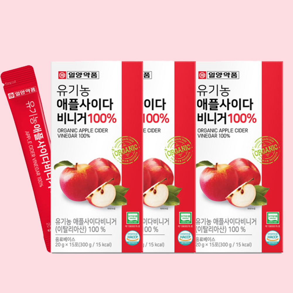 유기농 애플비니거사이다 자연발효 사과식초 애사비 효능 스틱 3박스 - 메인 이미지