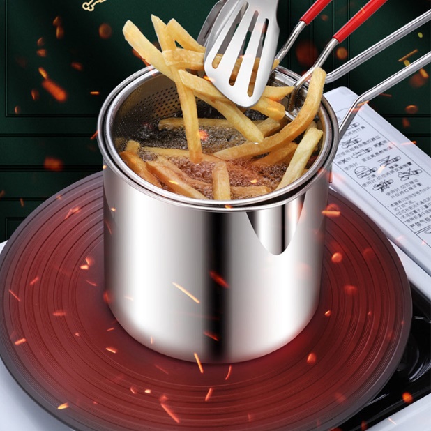 캠핑용 튀김 냄비 캠핑 튀김 휴대용 튀김기 여행용 소형 튀김기