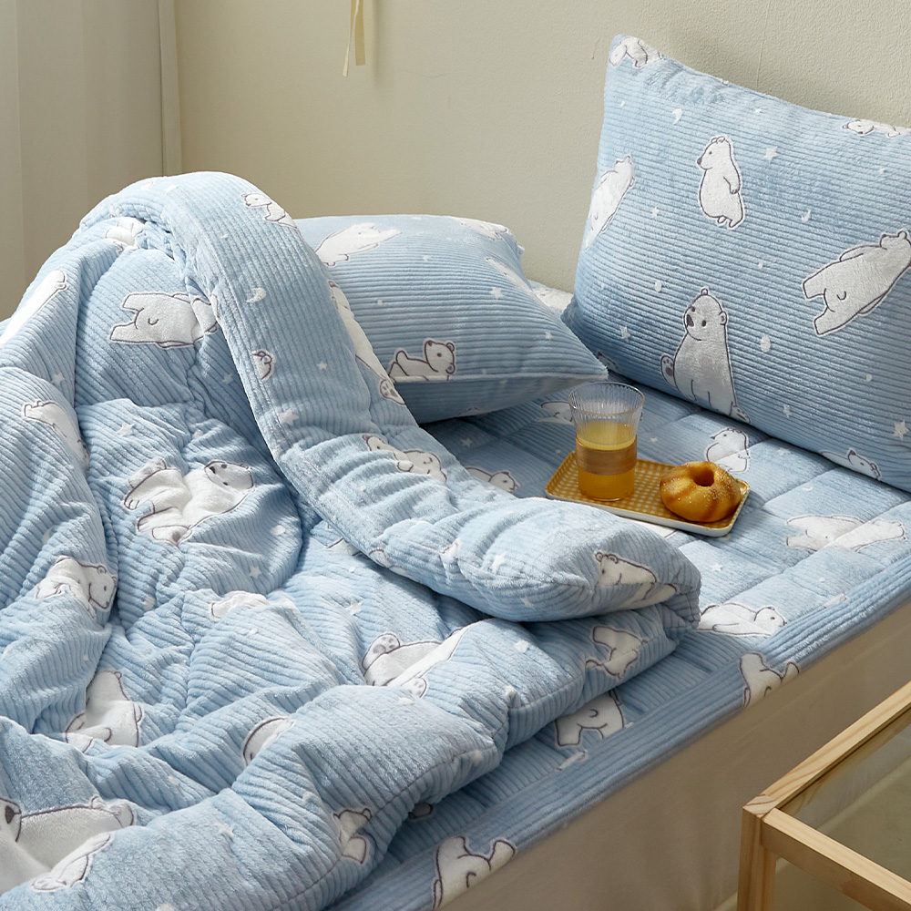 거실패드 겨울 극세사카페트 누빔패드 바닥매트 국산 아이방 카펫트