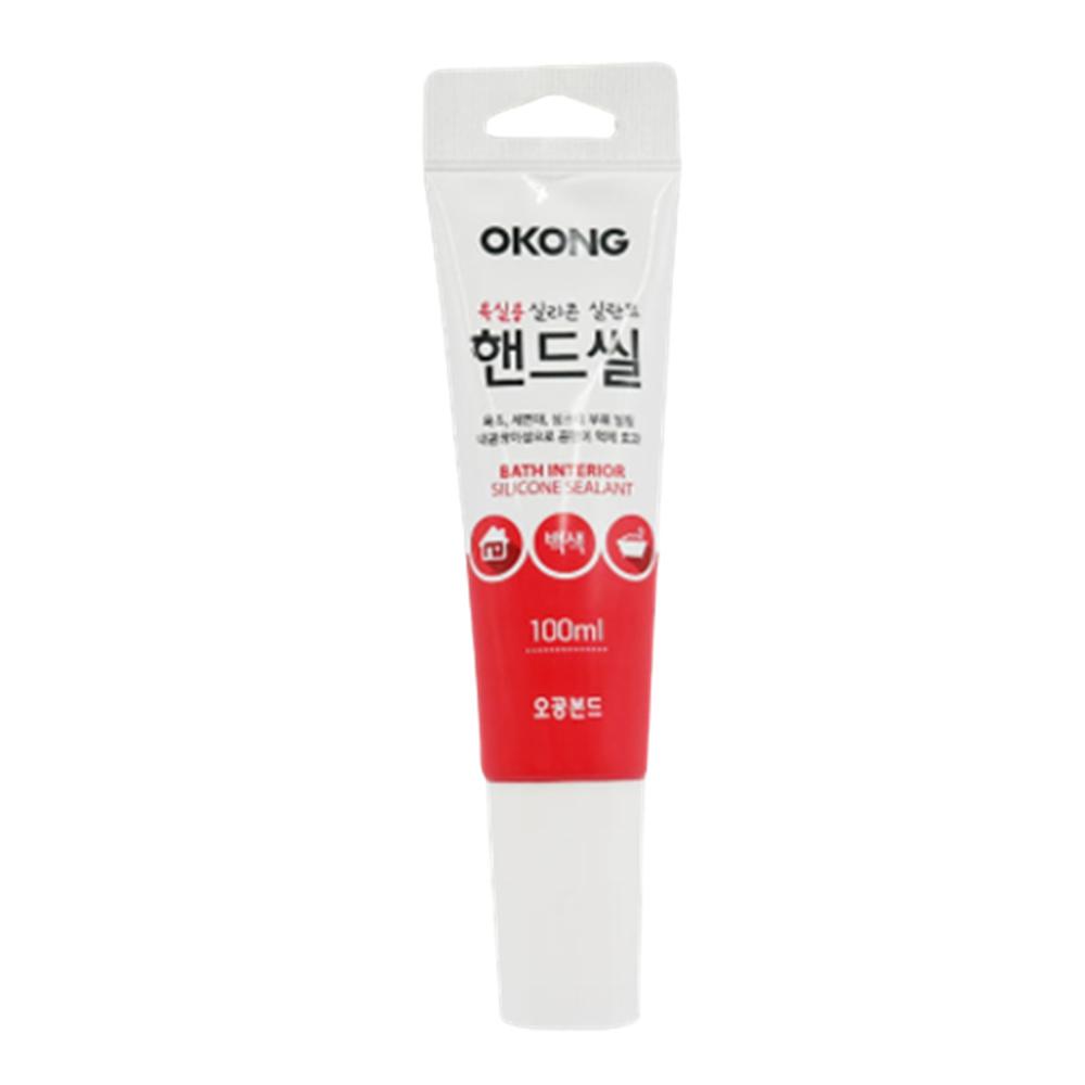 화장실용 실란트 화이트 튜브형 타일 실리콘 백색 욕실 씰링제 100ml 욕조 세면대 씰링