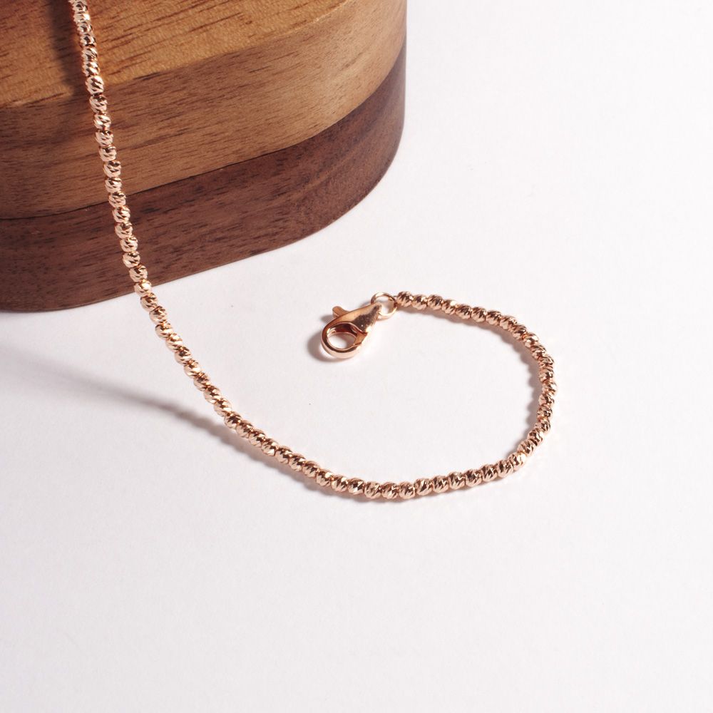 3mm 레인 볼 체인 한줄 팔찌 심플 데일리 레이어드 여자 선물 기념일 14K 18K 이미지 8