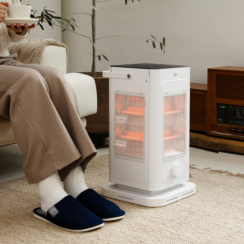 오아 오버스퀘어 오방난로 사무실 전기히터 가정용 거실 난방기 스토브 히타 전열기구 풋버튼