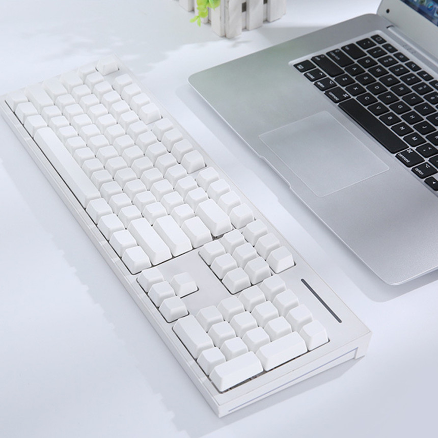 퓨어화이트 키캡 화이트 무각 클리어 커스텀 OEM 체리 Cherry XDA 프로파일 3종 기계식 키보드 키캡 독거미 앱코