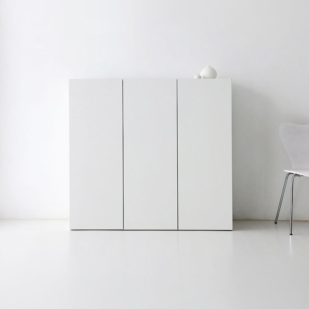 피크 3문 높은수납장 1146 1193mmx410mmx1146mm, 3단, 화이트 6572.3727 - 상세 이미지 3