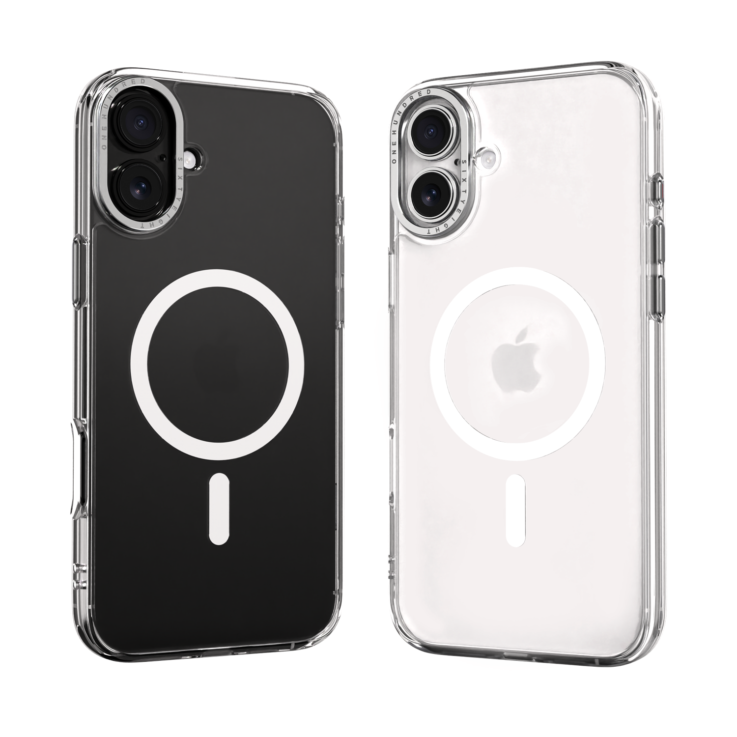 168cm 맥세이프 케이스 카메라 보호 실버 엣지 투명, 아이폰16 플러스 - 상품 이미지