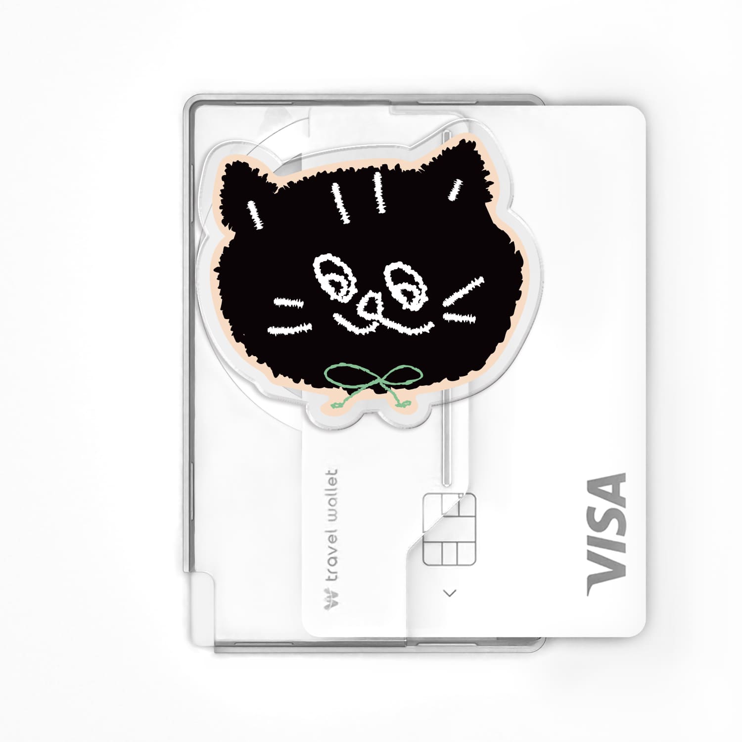 168cm 맥세이프 카드지갑 그립톡 올인포켓 블랙캣