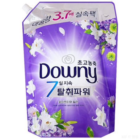 P&G 다우니 화이트티와 릴리 향 리필 2.6L