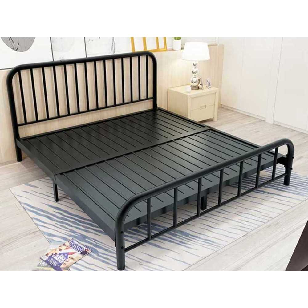 철제 침대 프레임 싱글 더블 퀸 조립식 1500x1900mm - 상품 이미지