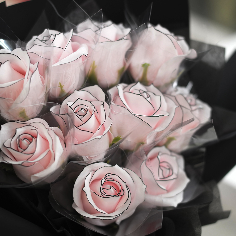 돈꽃다발 블랙 핑크 장미 비누꽃 돈다발 현금 용돈 생일 축하 프로포즈 와이프 기념일 이미지 8