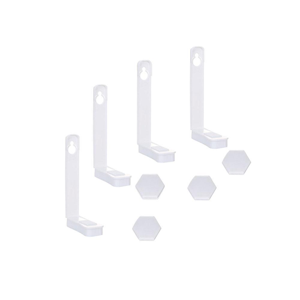 밀림방지 침대고정 침대시트 패스너 매트리스커버 L자형 클립 화이트 대형 4개입