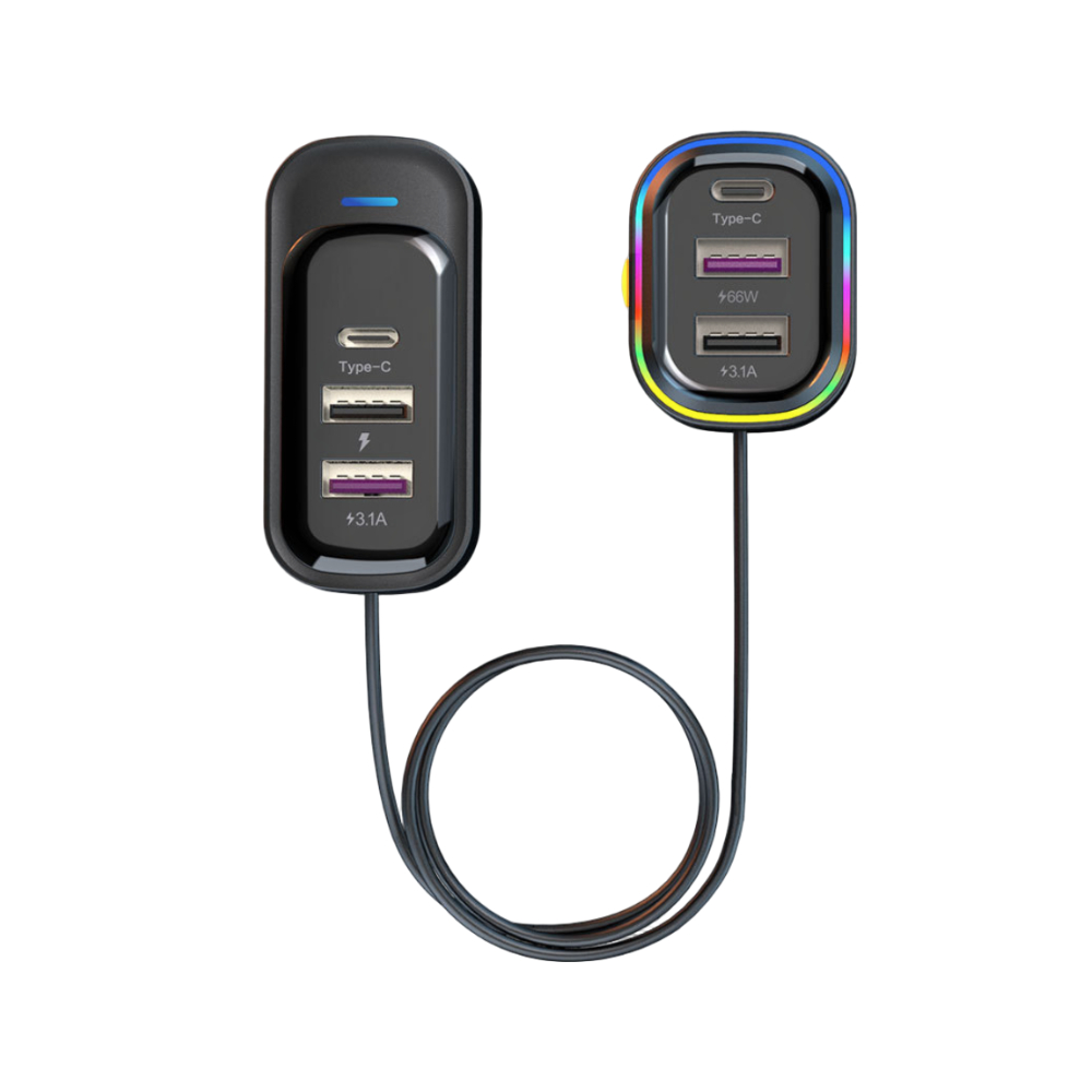 오토크루 6포트 차량용 시거잭 USB PD 초고속 충전기 파워차지 블랙 이미지 7