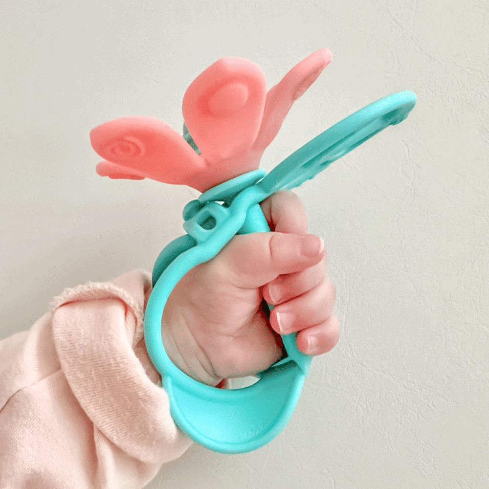 꼬꼬노리 아기 장난감 선물 2종 고리장난감 손목 치발기 세트 신생아 국산 외출필수품 - 상세 이미지 5