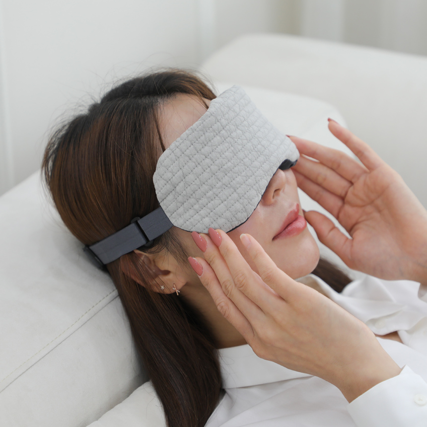 디자인허브 국산 팥 눈찜질팩 피앙세블루 코 비강 편백 곡물 온찜질 안대 비염 냉찜질