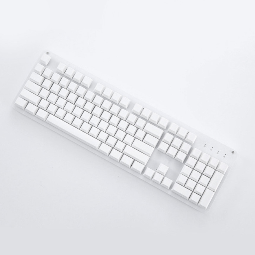 퓨어화이트 키캡 화이트 무각 클리어 커스텀 OEM 체리 Cherry XDA 프로파일 3종 기계식 키보드 키캡 독거미 앱코