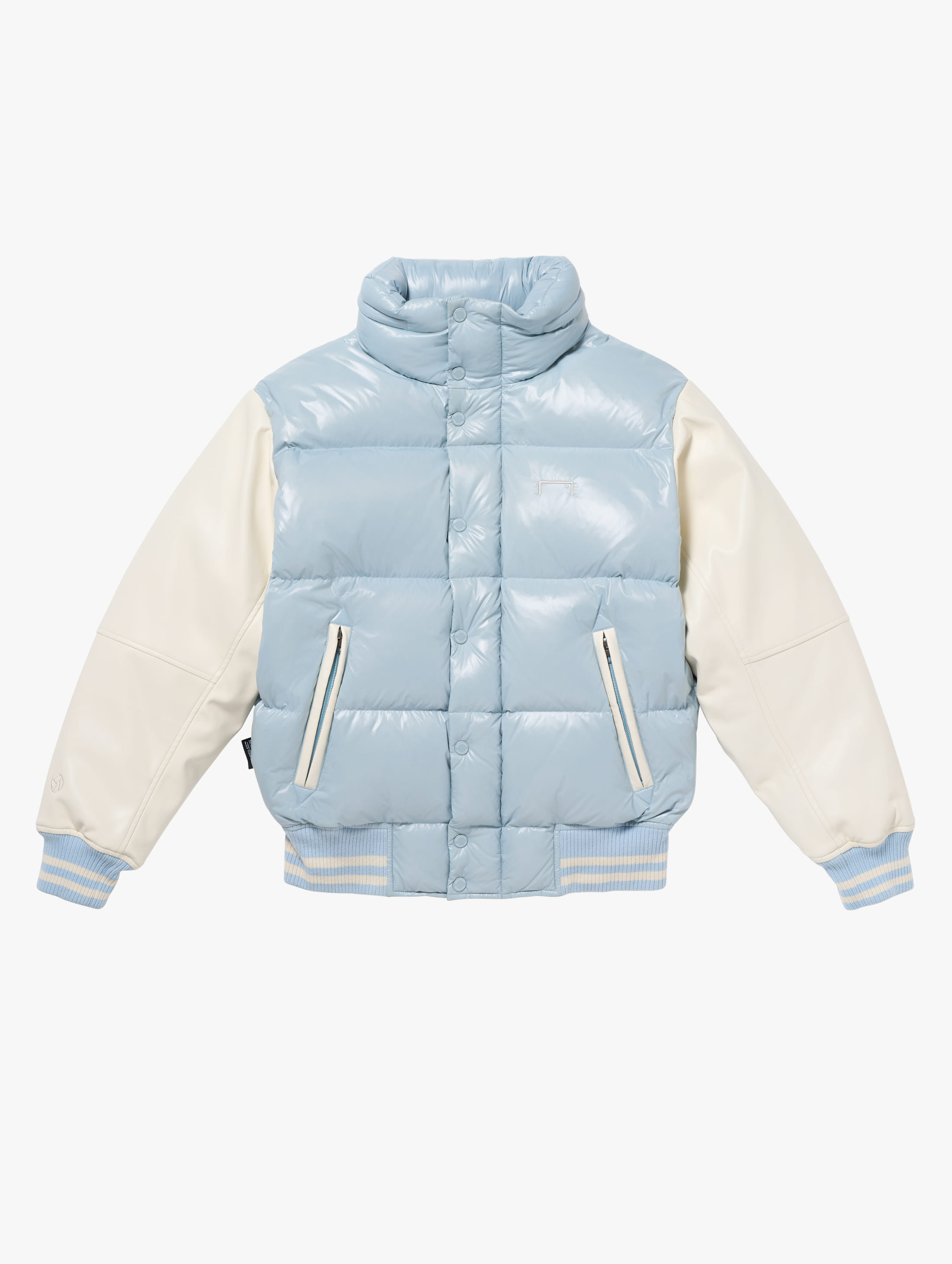 VARSITY PUFFER DOWN JACKET-SKY BLUE - 상품 이미지